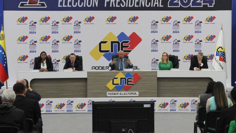 Comparecencia del Consejo Nacional Electoral para dar los resultados de las elecciones de Venezuela.
