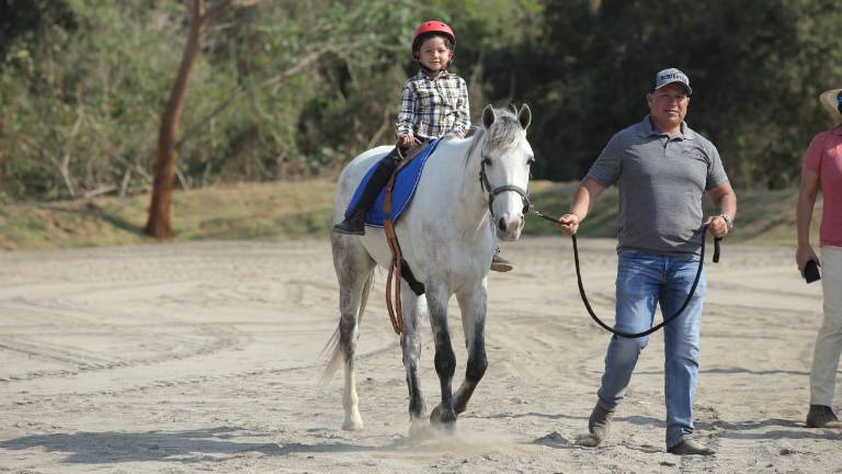 Los pequeños pudieron tener acercamiento con los caballos.