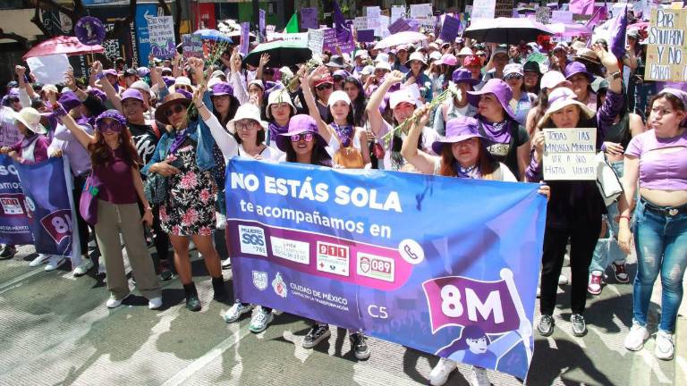Contingentes en la marcha del 8M en CDMX de este 2025.