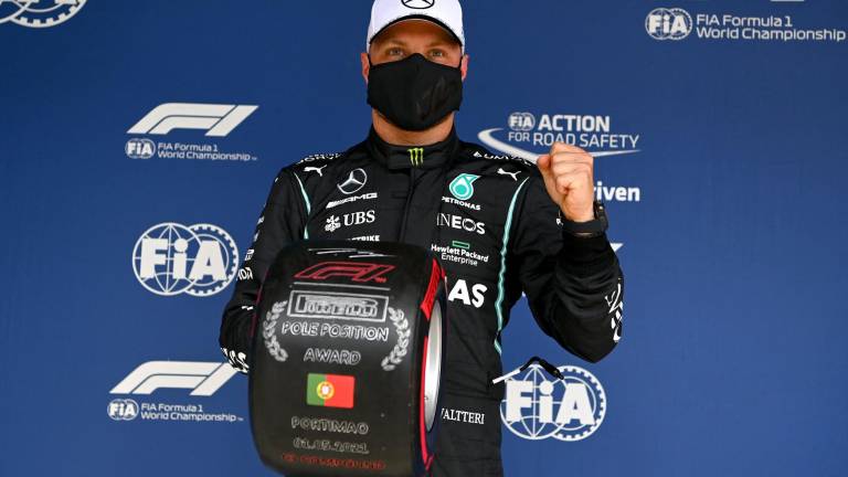 Valtteri Bottas saldrá en el lugar de honor en el Gran Premio de Portugal.