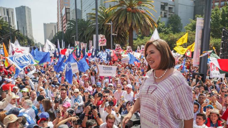 Xóchitl Gálvez durante su informe de actividades.