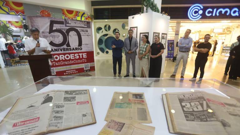 Inauguran en la Gran Plaza Mazatlán la exposición ‘50 años en portadas’, como parte de los festejos del 50 aniversario de fundación de Noroeste.
