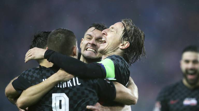 Los croatas celebran su pase al Mundial.