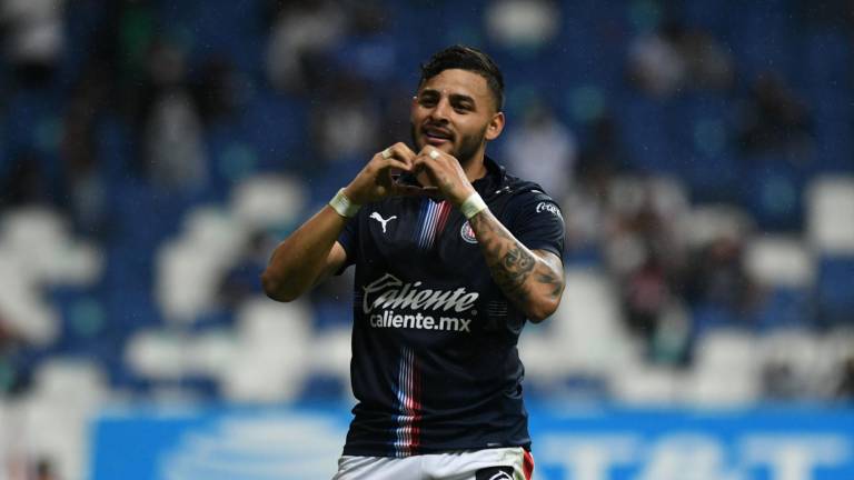 Alexis Vega celebra su gol.