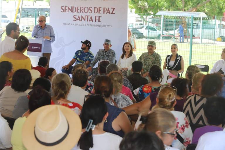 Inaugura Rocha Moya el Sendero de Paz en Santa Fe, en Mazatlán