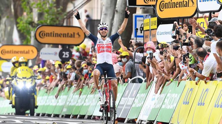 Bauke Mollema corona su escapada.
