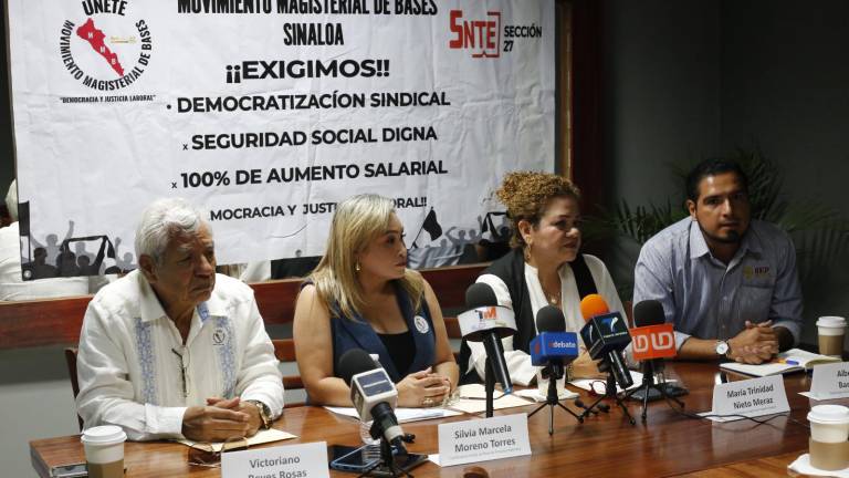 Integrantes del Movimiento Magisterial de Bases busca contender por la dirigencia de la Sección 27 del SNTE.