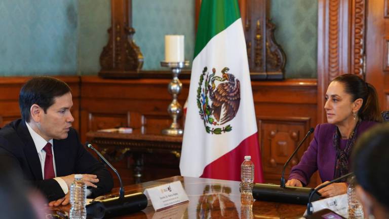 La Presidenta Claudia Sheinbaum en la reunión con Marco Rubio, Secretario de Estado.