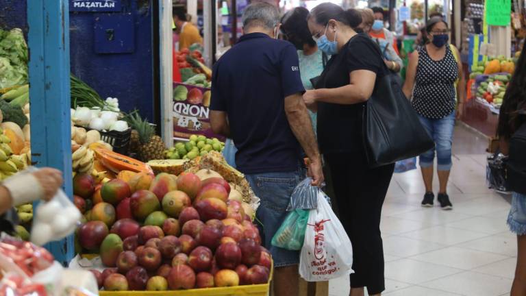 Compras en el mercado Pino Suárez, en Mazatlán.