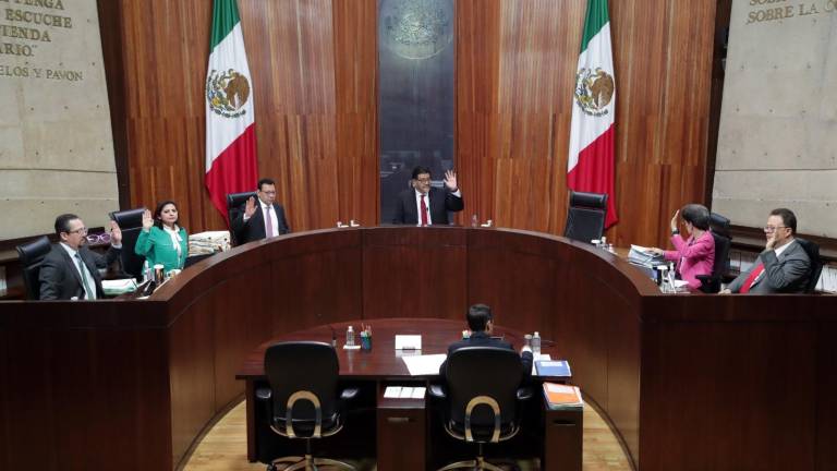 Sesión del Tribunal Electoral del Poder Judicial de la Federación.