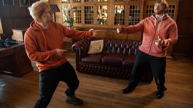 Ed Sheeran y Rupert Grint.
