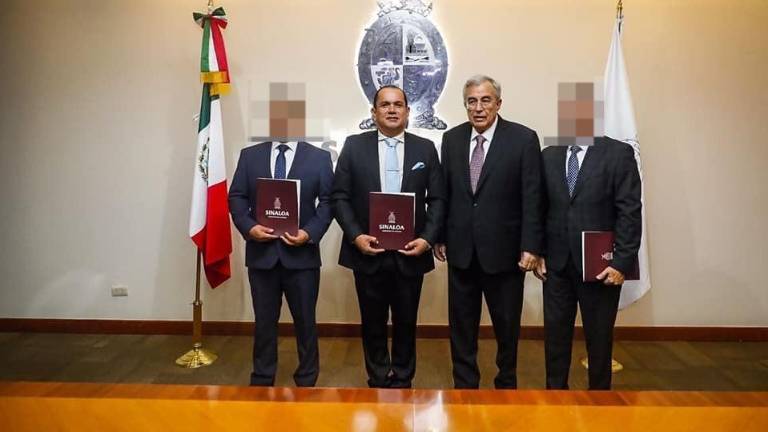 El Gobernador de Sinaloa Rubén Rocha Moya junto al funcionario estatal asesinado en Jalisco.