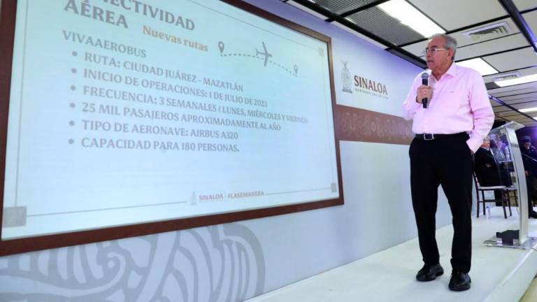 El Gobernador Rubén Rocha Moya informó las conexiones que empezarán a operar a partir del mes de julio en los aeropuertos de Culiacán y Mazatlán.