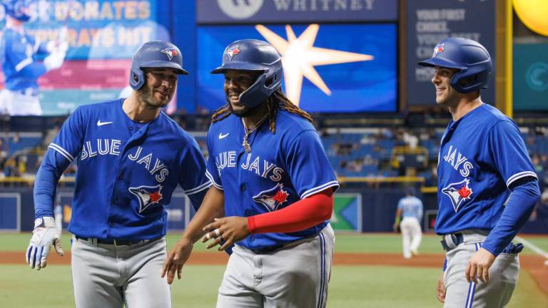 Vladimir Guerrero Jr. tuvo juego de seis producidas, cuatro de ellas con un jonrón.