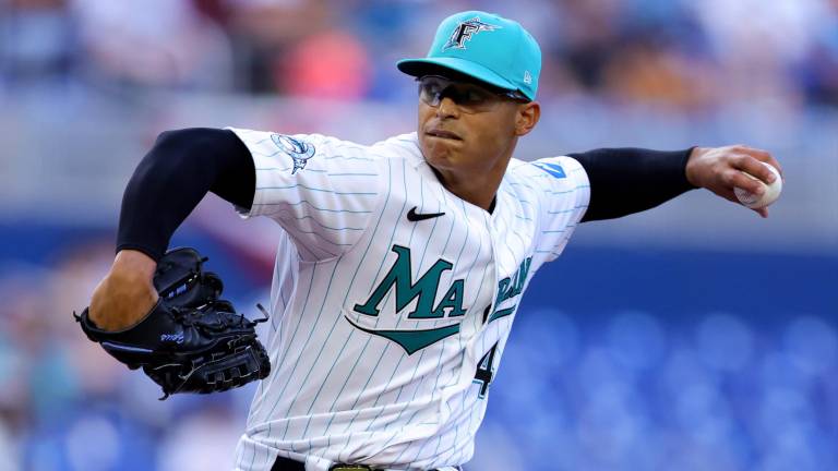 Jesús Luzardo lanzó en 2024 para los Marlins de Miami.