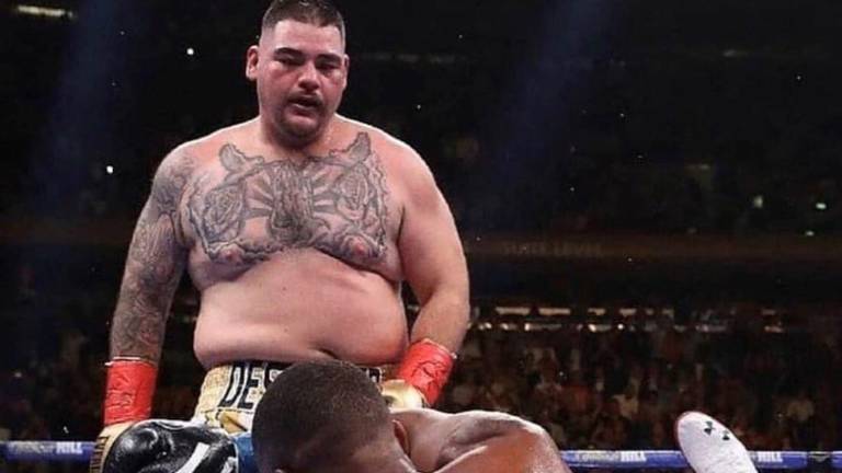 El boxeador mexicano-estadounidense Andy Ruiz.
