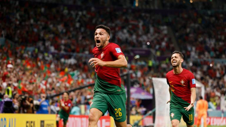 Gonçalo Ramos, quien inició como titular en lugar de Cristiano Ronaldo anotó tres de los seis goles de Portugal.