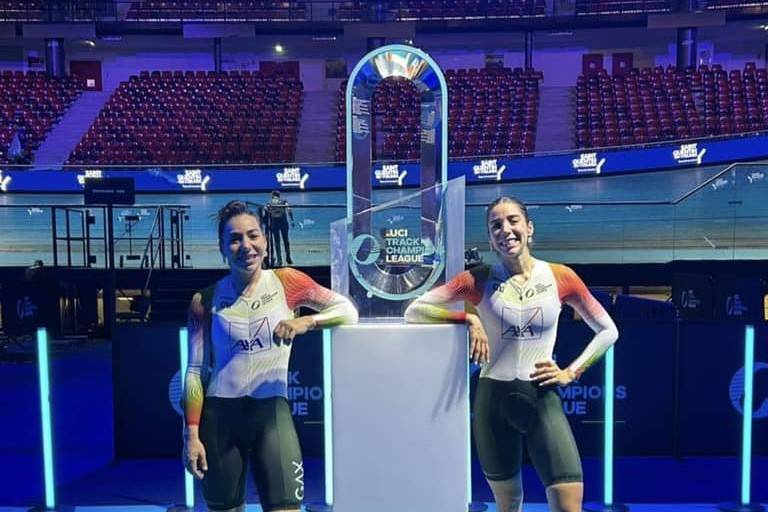 Sinaloenses Gaxiola finalizan su participación en la UCI Track Champions League 2023