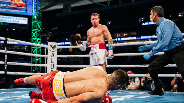La pelea del peso supermedio entre Saúl “Canelo” Álvarez y el inglés Billy Joe Saunders.