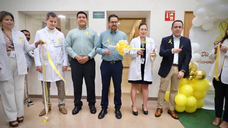 Autoridades inauguran la sala de salud mental en el Hospital General de Culiacán.