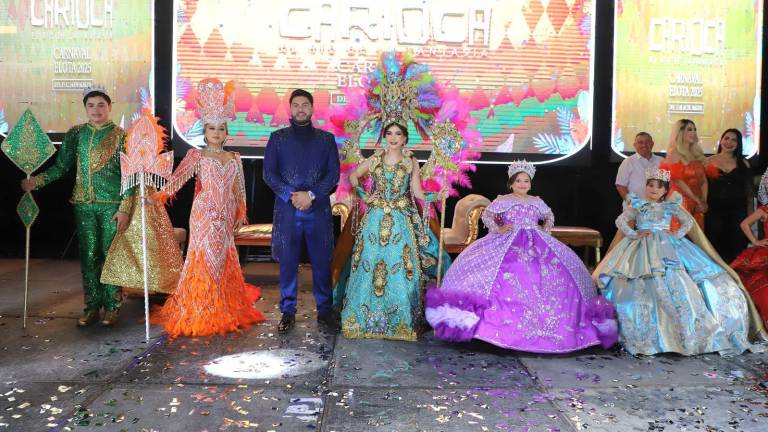 Los soberanos del Carnaval de Elota 2025.