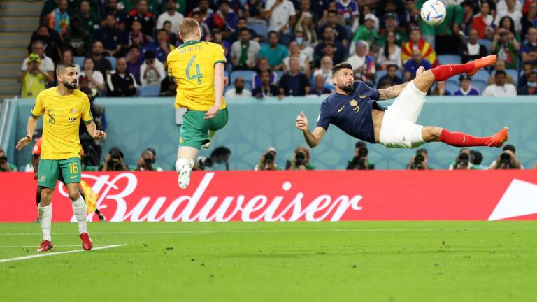 Oliver Giroud alcanzó los 51 goles en 115 partidos, con lo que empató al legendario Thierry Henry.