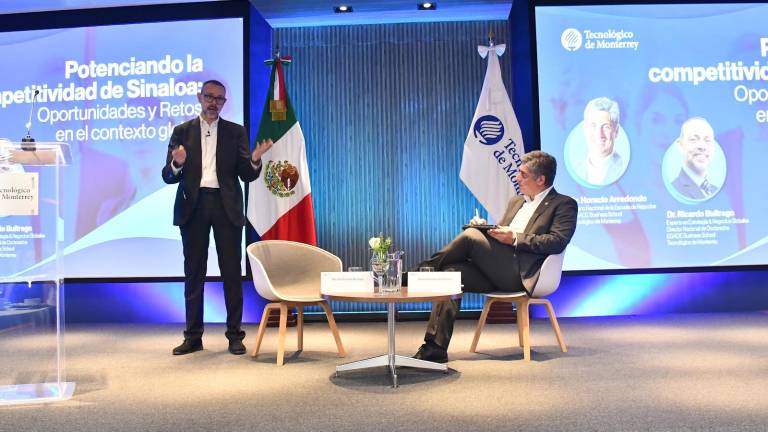 Horacio Arredondo y Ricardo Buitrago charla sobre la competitividad actual de Sinaloa.