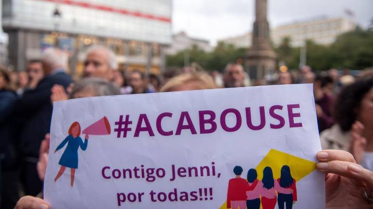 En La Coruña fue uno de los lugares donde protestaron por el caso Luis Rubiales.