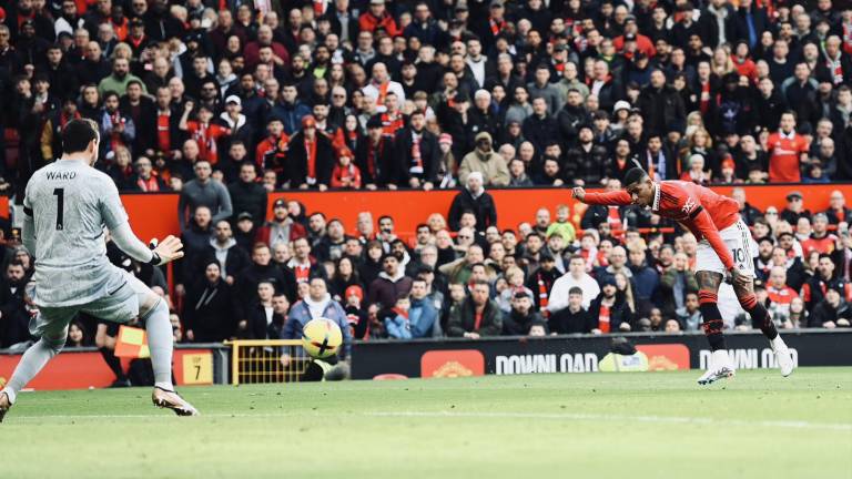 Marcus Rashford marcó un doblete esta tarde ante Leicester City en Old Trafford.