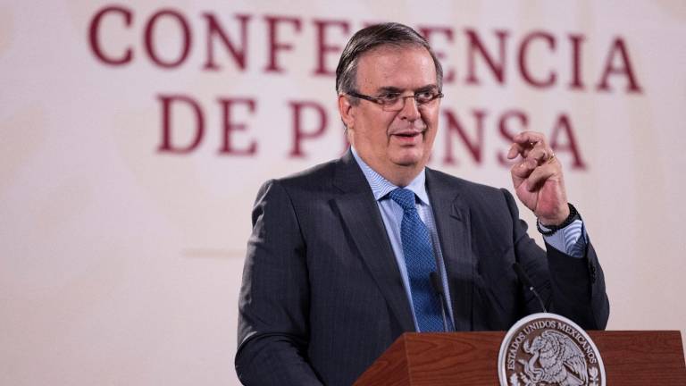 Marcelo Ebrard, Secretario de Relaciones Exteriores, habla sobre la situación de los migrantes en la frontera con Estados Unidos.