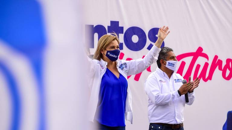 Maru Campos en un acto de campaña.