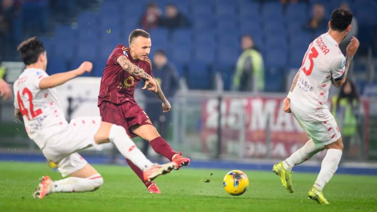 Angeliño anotó uno de los cuatro goles de la Roma.