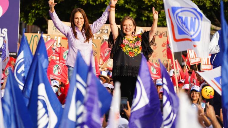 Xóchitl Gálvez Ruiz cierra su precampaña en Guanajuato.