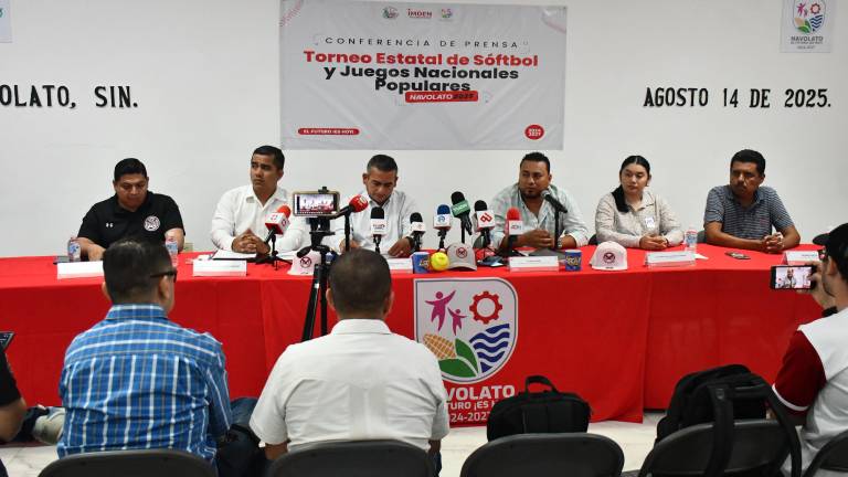Anuncio del Torneo Estatal de Softbol que se llevará a cabo en Navolato este fin de semana.