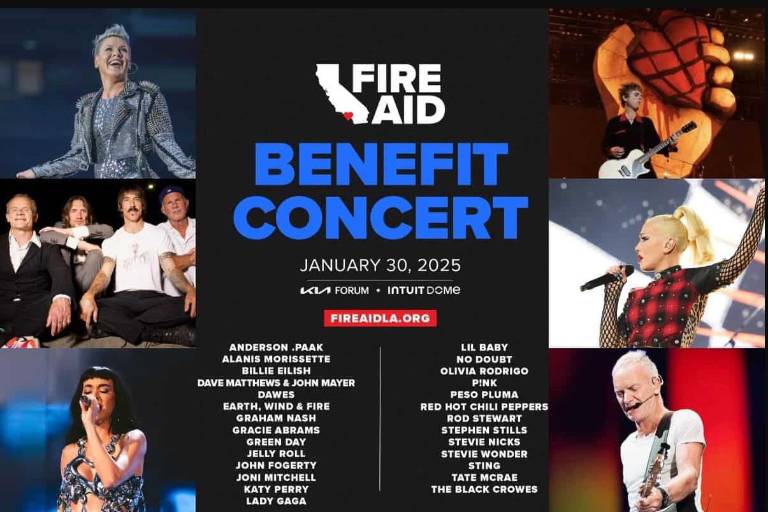 FireAid, el concierto benéfico para las víctimas de incendios de Los Ángeles