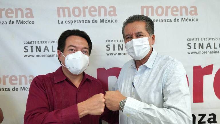 Mario Delgado, dirigente nacional de Morena, y Feliciano Castro.