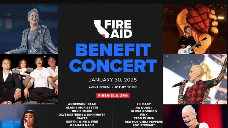 Algunos de los artistas que participarán en el concierto FireAid.