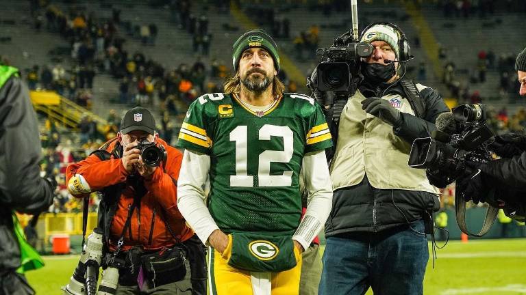 Aaron Rodgers sumó más estadísticas con los Packers de Green Bay.