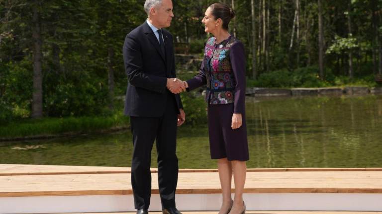 La Presidenta de México Claudia Sheinbaum Pardo con el Primer Ministro de Canadá, Mark Carney.