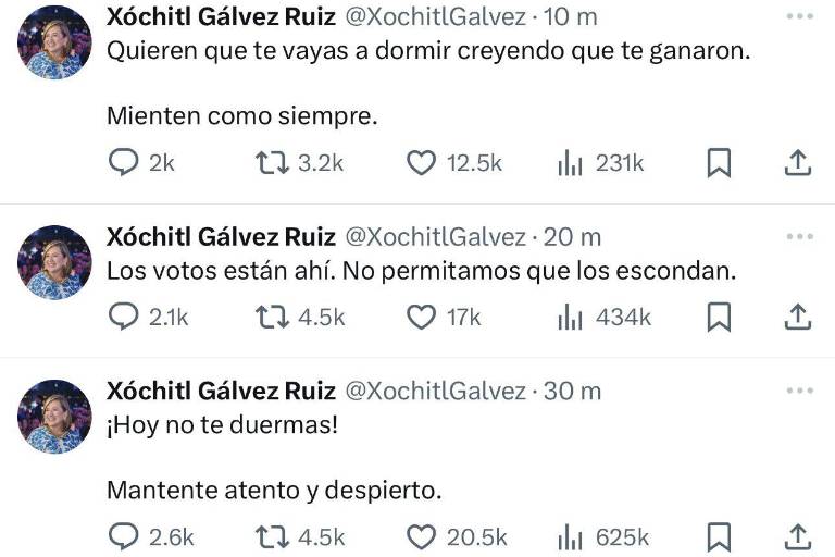 Xóchitl llama, en redes, a defender el voto; ‘mienten como siempre’, dice
