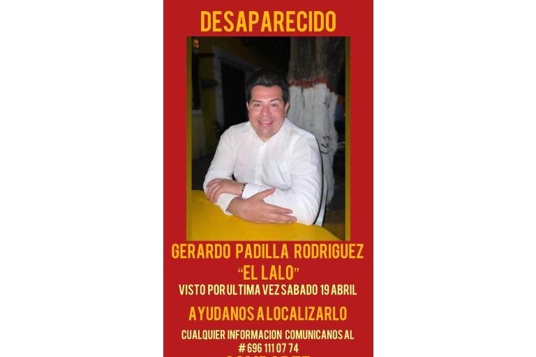 Gerardo Padilla, ex regidor y dirigente del PAS en Cosalá, está reportado como desaparecido