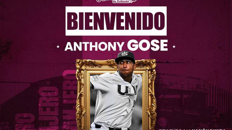 El zurdo estadounidense Anthony Gose fue confirmado como refuerzo extranjero de los Tomateros de Culiacán para la temporada 2025-26 de la LMP