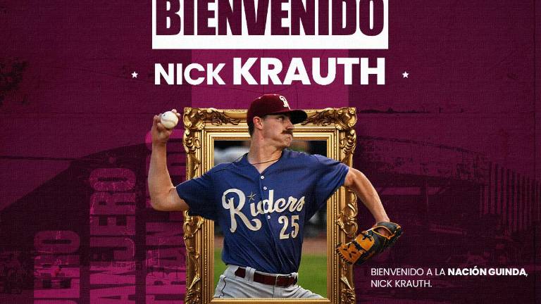 Nick Krauth es un brazo joven y potente que promete solidez en los innings finales.