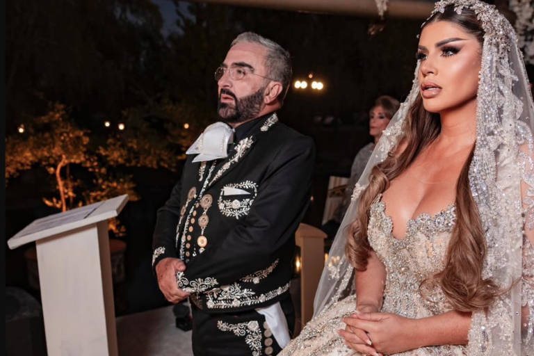 Lujosa boda es la que viven Vicente Fernández Jr y Mariana González