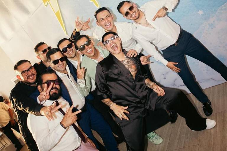 Celebra Eduin Caz con famosos su cumpleaños y bautizo de su hijo