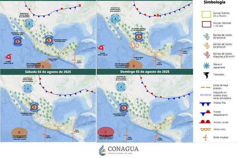 Pronostican lluvias fuertes a muy fuertes para Sinaloa por monzón mexicano
