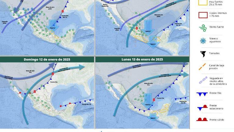 El clima extremo previsto para este viernes en Sinaloa y otras entidades del País incluirá posibles nevadas en las zonas serranas.