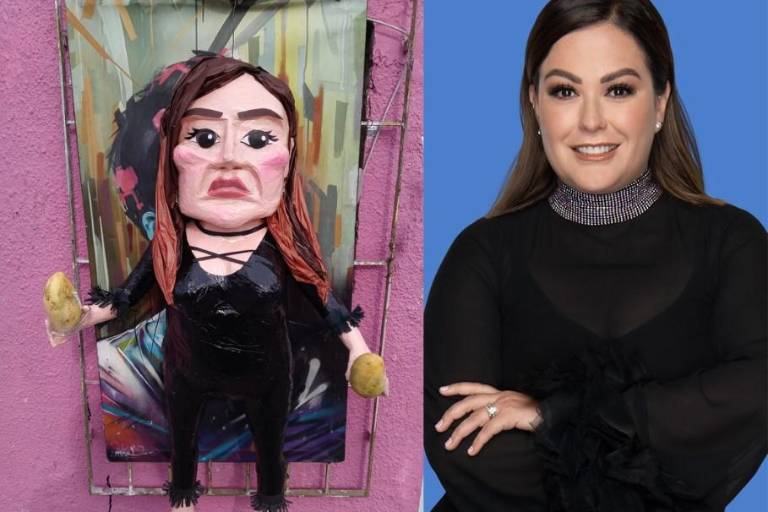 Por polémica, crean piñata de Mariana Echeverría