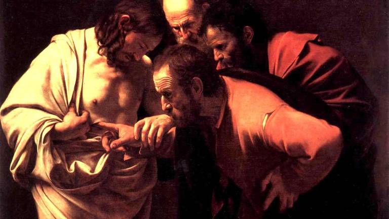 Caravaggio La Incredulidad de Santo Tomás, 1602.