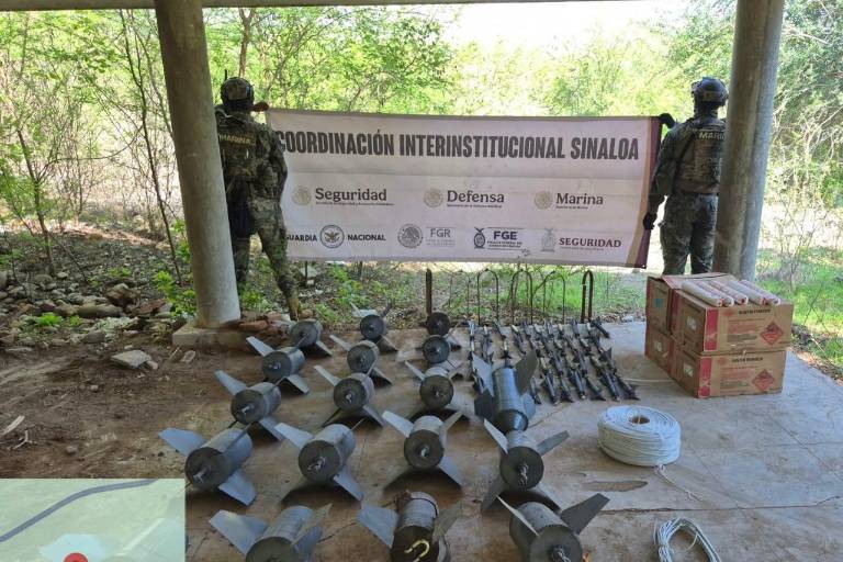 Asegura Marina arsenal, explosivos y vehículos robados durante operativo en Mazatlán